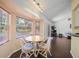 Charming breakfast nook with a bay window overlooking the pool area at 4619 Flint Dr, North Port, FL 34286
