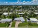 Wide aerial showcasing a suburban neighborhood with tree-lined streets and homes at 2143 Starlite Ln, Port Charlotte, FL 33952