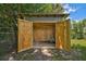Large storage shed with double doors, ready for use at 2143 Starlite Ln, Port Charlotte, FL 33952
