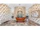 Community room entrance with decorative wallpaper and a unique bar at 2133 Royal Tern Cir, Punta Gorda, FL 33983