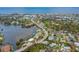 Neighborhood view showing waterfront properties and the ocean at 612 Albee W Rd, Nokomis, FL 34275