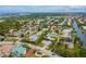 Wide shot of the property and surrounding neighborhood at 612 Albee W Rd, Nokomis, FL 34275