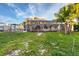 An expansive backyard showcasing a screened pool area and lush, green landscaping at 2091 Marlin Way, Englewood, FL 34224