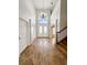 Grand foyer with high ceilings, elegant doors, and beautiful tile flooring at 2091 Marlin Way, Englewood, FL 34224