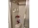 Clean shower stall with shelf and hooks at 209 Roma Rd, Venice, FL 34285