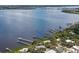 Property's waterfront location with private dock access at 4090 Pelican Shores Cir, Englewood, FL 34223