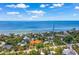 Aerial view showcasing beach access near the property at 4090 Pelican Shores Cir, Englewood, FL 34223