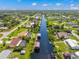 Wide view of the canal and waterfront properties at 18069 Ohara Dr, Port Charlotte, FL 33948