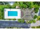 Directly above view of community pool and building at 200 Gardens Edge Dr # 213, Venice, FL 34285