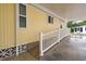 Exterior view of a ramp leading to the mobile home at 628 Cervina Dr, Venice, FL 34285