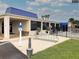 Modern community center with accessible entrance and bike rack at 628 Cervina Dr, Venice, FL 34285