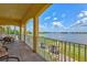 Spacious balcony overlooking the lake and golf course at 6360 Watercrest Way # 203, Lakewood Ranch, FL 34202