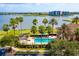 Resort-style pool with lake view at 6360 Watercrest Way # 203, Lakewood Ranch, FL 34202