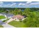 Aerial view of a house with canal views at 2197 Nita Ter, North Port, FL 34286