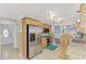 Modern kitchen featuring stainless steel appliances and light wood cabinets at 5076 Kingsley Rd, North Port, FL 34287
