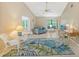 Bright and airy living room with vaulted ceilings and tropical-themed decor at 338 Pembroke Dr # 208, Venice, FL 34293
