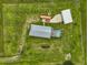 Aerial view of home, pool, detached garage at 27000 Harrison Rd, Sidell, FL 34266
