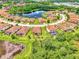 Aerial view of the property and surrounding neighborhood at 12261 Canavese Ln, Venice, FL 34293