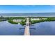 Aerial view of bridge over calm water at 5832 Garfield Rd, Venice, FL 34293