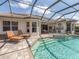 Large pool and spa with plenty of patio space at 145 Montelluna Dr, North Venice, FL 34275