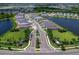 Aerial view of Wysteria Wellen Park, showing homes and landscaping at 18260 Vizcaya Ct, Venice, FL 34293