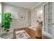 Bright home office features built-in shelving and hardwood floors at 240 Teramo Way, Nokomis, FL 34275