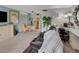 Relaxing living room with leather recliner and built-in workspace at 612 Guild Dr # 18, Venice, FL 34285