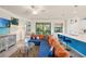 Bright living room with comfortable sectional sofa and access to balcony at 12460 Ghiberti Cir # 202, Venice, FL 34293