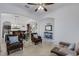 Open dining area with a breakfast bar and stylish pendant lighting at 19304 Bluff Dr, Venice, FL 34292