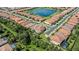 Aerial view showcasing home's location in community at 19304 Bluff Dr, Venice, FL 34292