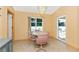 Bright dining area with table and chairs, view of pool at 16093 Hillsborough Blvd, Port Charlotte, FL 33954