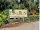 Pine Run community entrance sign, no trespassing at 201 Woodland Dr # 201, Osprey, FL 34229
