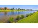 Calm lakefront view with lush greenery and homes at 10780 Tarflower Dr # 102, Venice, FL 34293
