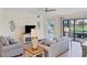 Cozy living room featuring comfortable seating and a view to a patio at 10780 Tarflower Dr # 102, Venice, FL 34293