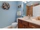 Clean bathroom with single vanity and shower/tub combo at 110 Palazzo Ct, North Venice, FL 34275