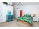 Bright bedroom with a double bed, nightstand, and ample closet space at 4195 Fairway Pl, North Port, FL 34287