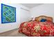 Bedroom with a double bed, nightstand, and closet at 4195 Fairway Pl, North Port, FL 34287