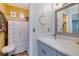 Guest bathroom with a vanity and storage at 2480 Alamander Ave, Englewood, FL 34223