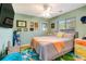 Cozy bedroom with a comfortable bed and colorful rug at 2480 Alamander Ave, Englewood, FL 34223