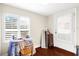 Small home office or den with table and chair, and a door at 4024 Casey Key Rd, Nokomis, FL 34275