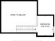 Upper floor plan showing a bedroom with open space below at 4024 Casey Key Rd, Nokomis, FL 34275