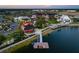 Aerial view of a vibrant waterfront community at 19556 Petrino St, Venice, FL 34293