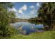 Scenic lake view with lush vegetation at 3888 Candia Ave, North Port, FL 34286