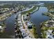 Bird's eye view of waterfront home and community at 737 Shakett Creek Dr, Nokomis, FL 34275