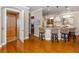 Gourmet kitchen with island seating and built-in elevator access at 737 Shakett Creek Dr, Nokomis, FL 34275