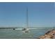 Sailboat exiting the harbor at 737 Shakett Creek Dr, Nokomis, FL 34275