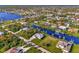 Wide angle aerial view showing the property and surrounding area at 4646 Fallon Cir, Port Charlotte, FL 33948