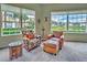 Relaxing living area with comfortable seating and lake views at 1704 Triano Cir # 1704, Venice, FL 34292