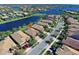 Aerial view showcasing home's location in a desirable neighborhood at 13848 Rinuccio St, Venice, FL 34293