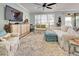 Relaxing living room featuring neutral tones and ample natural light at 13848 Rinuccio St, Venice, FL 34293